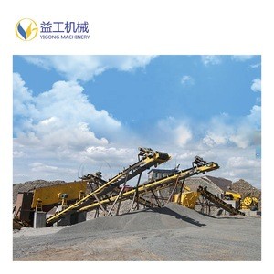Stone Mobile crushing plant for gold Iron ore mining machine Tashkent, Uzbekistan customer 500t