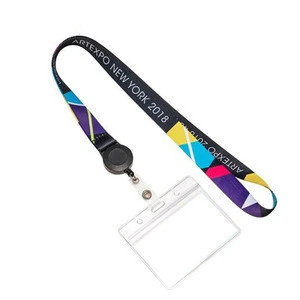 Sublimation Printing Lanyard Custom Logo Neck Strap Mobile Phone Lanyard with Badge Reel ID Card Ribbon