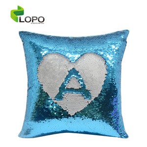 Sublimation Textile Wholesale Printable Reversible Sequin Color Magic Pillow Case
