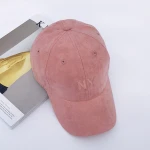 Suede 6 Panel Embroidery Logo Golf Hats Custom Logo Baseball Sports Cap for Wholesale