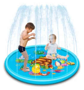 Summer outdoor play games inflatable water Turtle spray mat children&#39;s water play mat for sale
