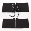 Summer Style Women Corset Belt,Elastic Black Fabric Slimming Girdle for Dress and White Skirt