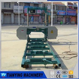 Super Quality Wood Cutting Machine Band Saw Mobile Sawmill With Electric Engine