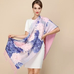 Super Soft Women 100% Silk Art Collection Scarves Long Shawl