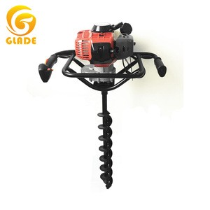 supply earth auger parts powered earth auger ground drill 52cc ground hole drill earth auger