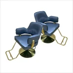 synthetic leather blue old school barber footrest old fashioned salon chairs for sale