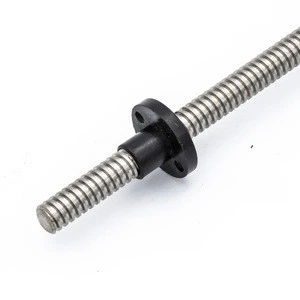 T3.5 3.5MM 304 stainless steel 200mm ACME lead screw with nylon nut lead 2.4mm