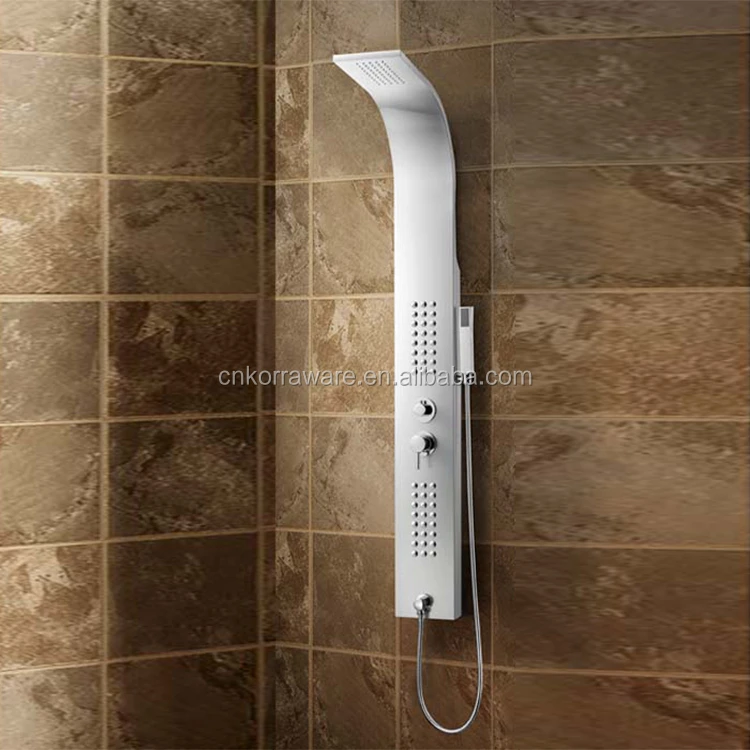 Temperature display 304 stainless steel decorative panel,bathroom products 4-function shower mixer