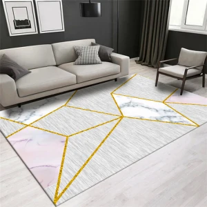 Tianjin factory price marble pattern modern living room area rug carpet