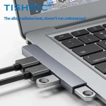 TISHRIC 4 in 1 USB Docking Station Side Plug-in Extender 4 Ports USB hub USB/Type-C Interface Docking Station for PC Laptop