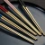 Import Titanium Gold With Colorful Handle 304 Stainless Steel Square Chopsticks Metal Chopsticks from China