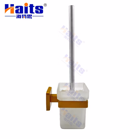 Toilet Accessories Wall-Hung Brush Container Chrome Steel Bathroom Brush Set