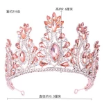 Top quality Luxurious leaves crown Bridal Pageant Crown Tiaras Rhinestones Princess Crown for wedding jewelry ZGH1204