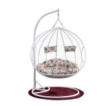 Trapeze Floor Garden Patio Indoor/Outdoor Wicker Rattan Large double Seater hanging egg swing chair