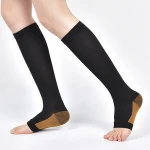 treatment burning custom toe nylon sport running compression socks