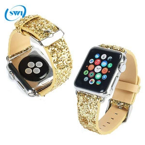 Trend 2018 Flash Star Material Two Layers of Cowhide for Apple Watch Leather Strap Band for Apple Watch for Apple