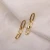 Import Trending 18k Gold Plated Stainless Steel Hypoallergenic Simple Long Dangling Earrings Chunky Curb Link Chain Stud Earrings from China