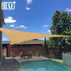 Triangle HDPE Canvas Outdoor Portable Waterproof Sun Shade Sails Canopy Awning Cover for Patio Backyard Garden Deck Pool Carport