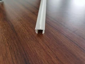 U shape white PVC plastic cover strip,u shaped plastic profiles strip