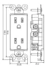 UL Certified TR1107-US GFCI receptacles NEMA 5-15R 15A 125 V Decorative Duplex electrical outlets with tamper resistant Plug