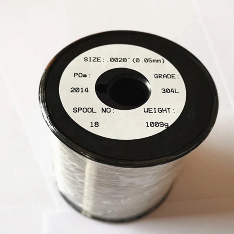 Ultra Fine Stainless Steel Wire Inox Fine Wire 316L 0.0350 mm For Construction
