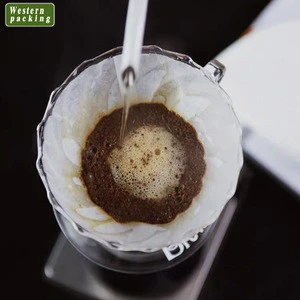 Unbleached paper hand drip coffee filter cup funnel 1-2 cups