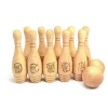 unfinished wood Bowling Game set Wooden Lawn Bowling Set for Kids/ Adults toys