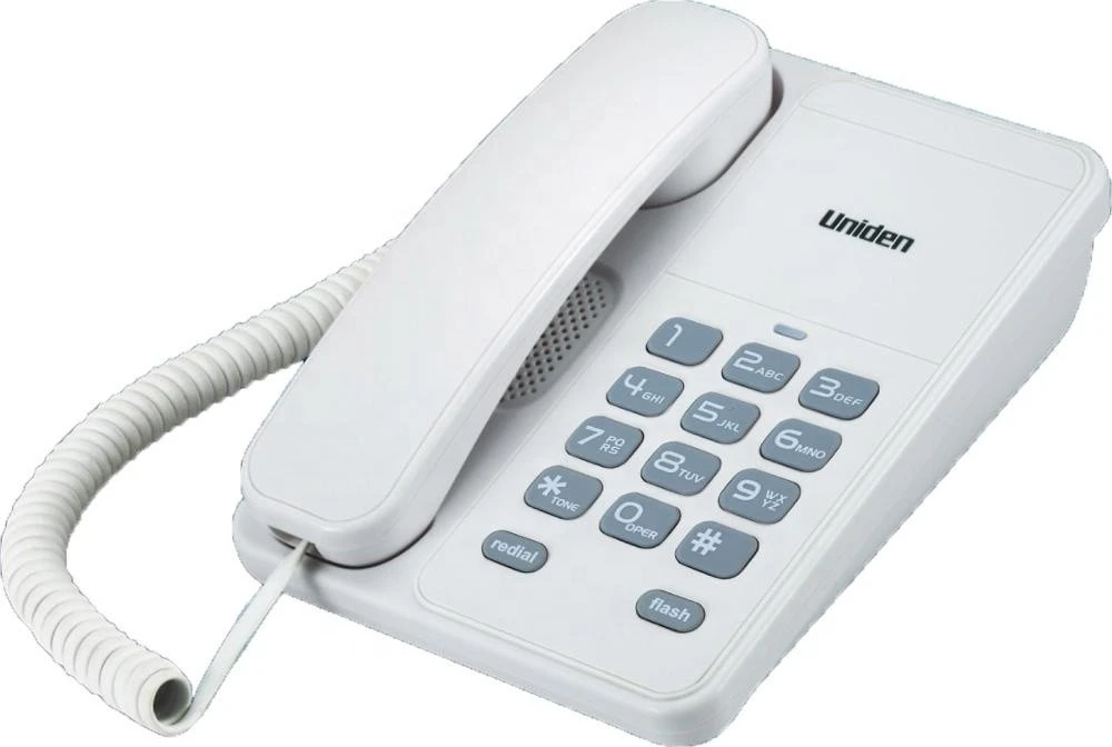 UNIDEN AS7202 Tone Switchable Ringer Volume Control wall mountable Redial  Flash Function Basic Desktop  OEM  Corded Telephone