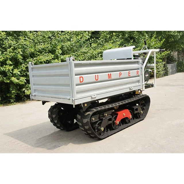 Upgraded Mini Orchard Hydraulic Dump Truck machine Farm Transporter Diesel Farm Tracked device Transporter equipment