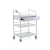 Import USA free shipping medical  salon trolley with four wheels and three cabinets can add light from USA