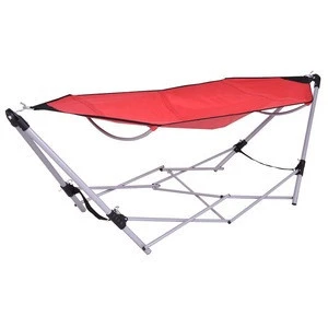Use for Outdoor Garden and Patio Steel Frame Stand &amp; Luxury Portable Folding Hammock