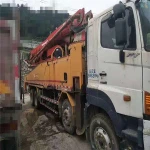 Used hot sale putzmeister 49m truck-mounted concrete pump with low price sale in China