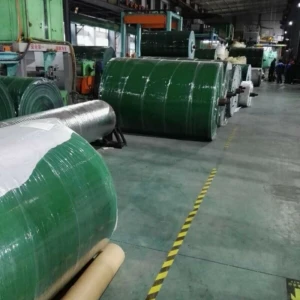 Used PVC 2.0mm green glossy smooth conveyor belt in roll