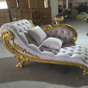 Victorian sofa style french chaise lounge, hotel lounge furniture