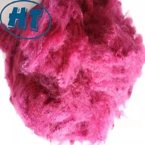 Vietnam high quality dope dyed color soild recycled polyester fiber