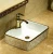 Import Wash basin colour with sliver flower, decal bathroom sink, table top basin for sale from China