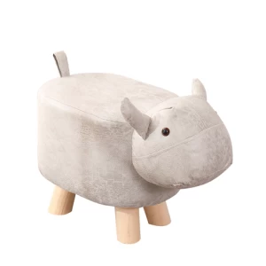 Washable Animal Ottoman Kids Footrest Stool - Small Padded Footrest Nursery Decor - Stool Cartoon Chair Gifts for Kids