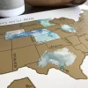 Watercolor Scratch Off Map - United States of America (USA US) - Dreamer- Graduation Gift