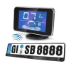 Waterproof Car Plate Camera Matched Wireless LCD Display European Plate Frame with 3 Parking Sensors