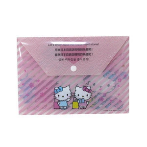 Waterproof Plastic PP Stationery A4 Size Button Document Bag File Bag