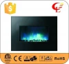 white glass front panel Wall mounted electric fireplace