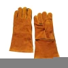 Wholesale 14 Inch Yellow Reinforced Work Heated Welder Split Leather Welding Gloves