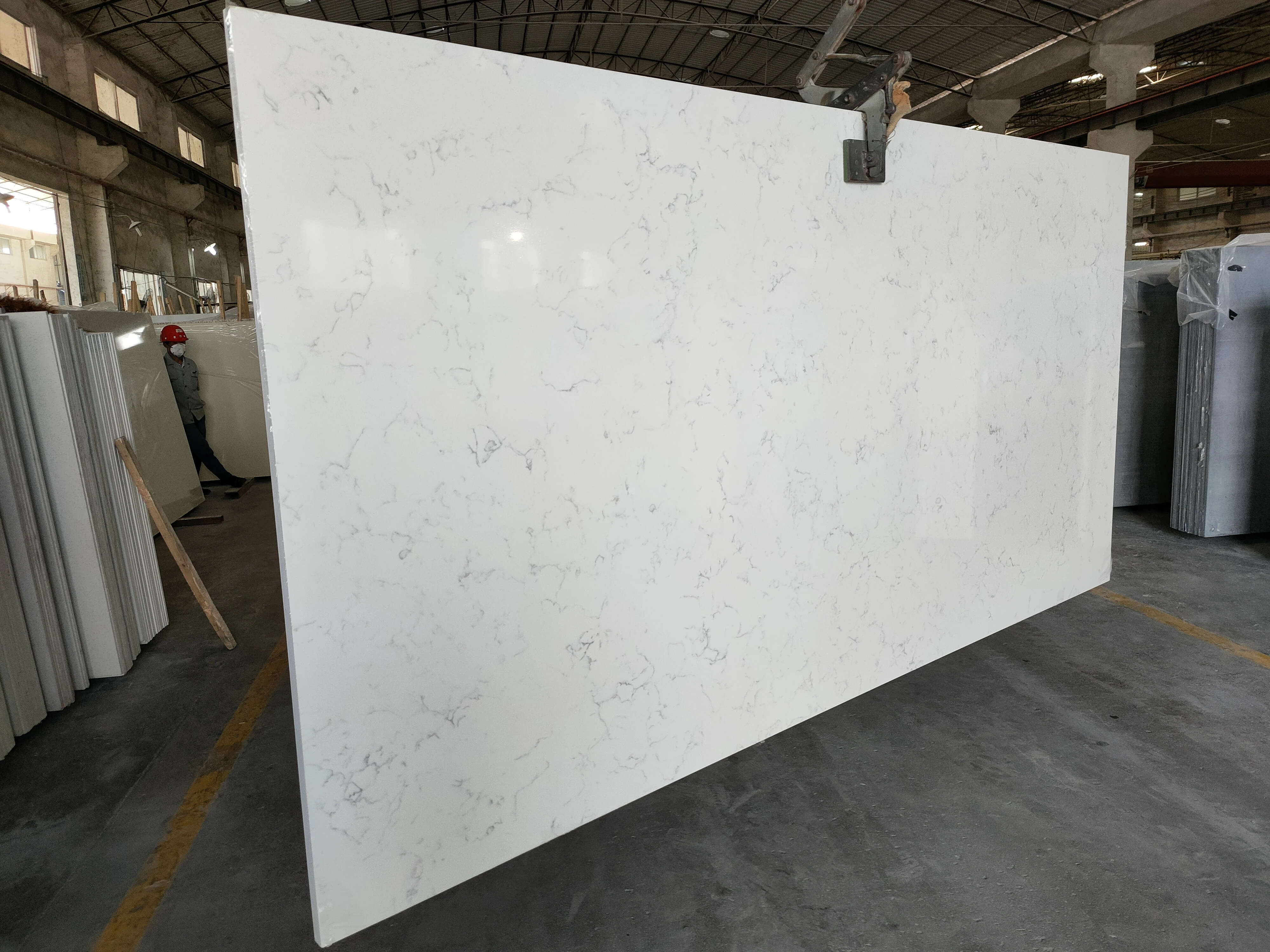 Wholesale Bianco Carrara White Quartz Slabs Indian, Verona Quartz Slab,Artificial Stone