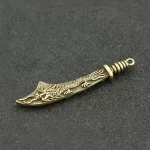 Wholesale  CA643 Pure brass retro sword and dragon sword amulet pendant