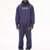 Wholesale Custom Heavy Weight Oversized Sweatsuit Men Vintage Wash Heavyweight Men Joggers Set