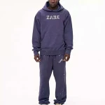 Wholesale Custom Heavy Weight Oversized Sweatsuit Men Vintage Wash Heavyweight Men Joggers Set