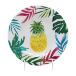 Wholesale custom home rustic look tropical flamingo printed melamine dinner dinnerware set