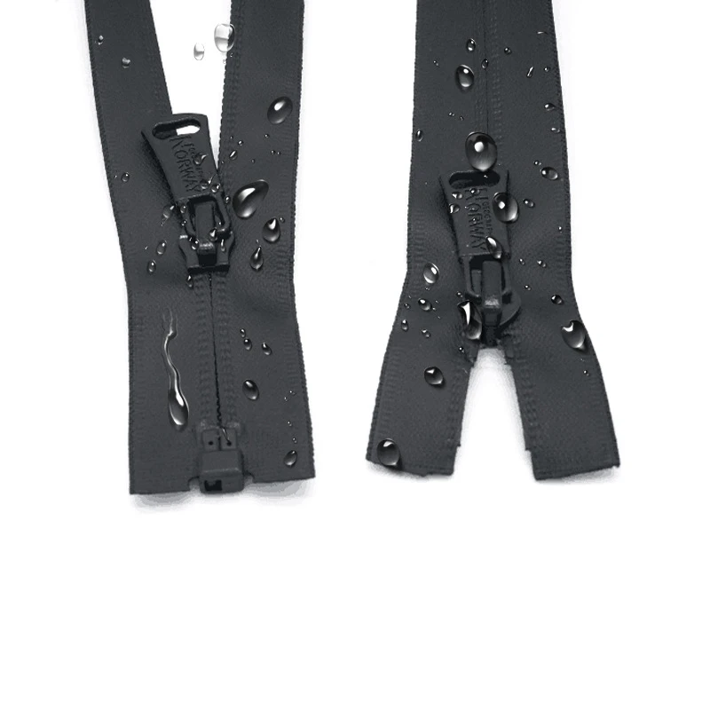 Wholesale Custom Logo Zipper 5# Tpu/pu Waterproof Zipper Open-end Eco Plastic Zipper For Garments
