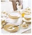 Import Wholesale Custom made Logo Design Fine Bone Dinner Set Porcelain Gold Plated Dinnerware Set from China