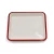 Import Wholesale durable rectangular flat bottom white steel enamel metal serving tray dishes plates from China